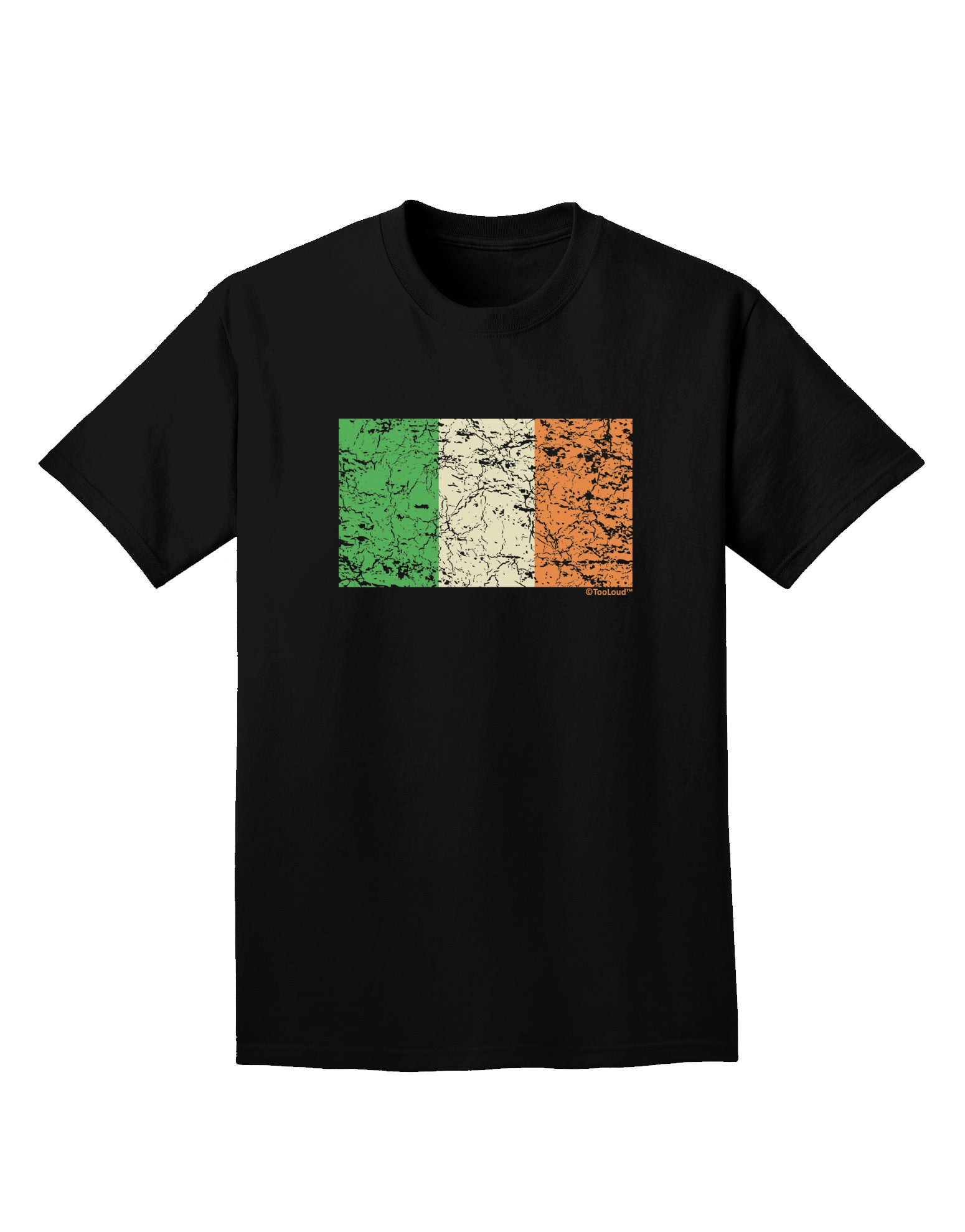 Distressed Irish Flag - Flag of Ireland Adult Dark T-Shirt-Mens T-Shirt-TooLoud-Black-Small-Davson Sales