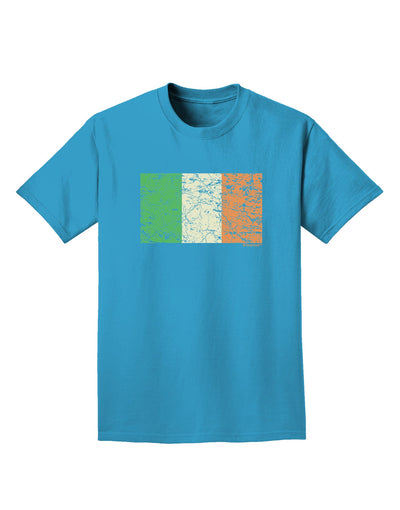 Distressed Irish Flag - Flag of Ireland Adult Dark T-Shirt-Mens T-Shirt-TooLoud-Turquoise-Small-Davson Sales