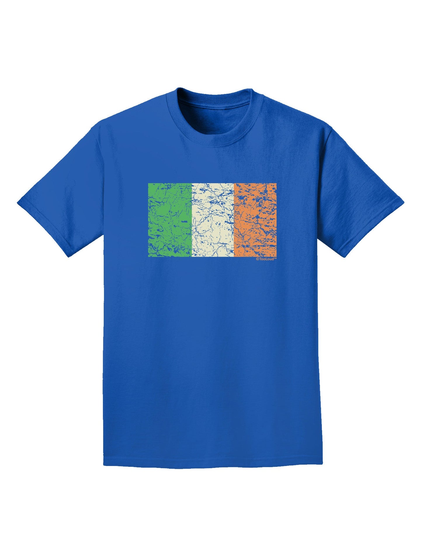Distressed Irish Flag - Flag of Ireland Adult Dark T-Shirt-Mens T-Shirt-TooLoud-Royal-Blue-Small-Davson Sales