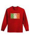 Distressed Irish Flag - Flag of Ireland Adult Long Sleeve Dark T-Shirt-TooLoud-Red-Small-Davson Sales