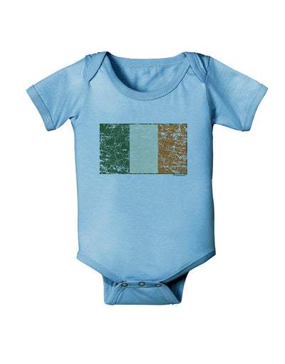 Distressed Irish Flag - Flag of Ireland Baby Romper Bodysuit-Baby Romper-TooLoud-Light-Blue-06-Months-Davson Sales