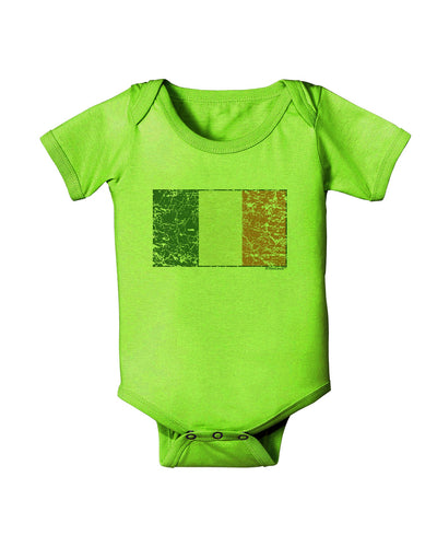 Distressed Irish Flag - Flag of Ireland Baby Romper Bodysuit-Baby Romper-TooLoud-Lime-Green-06-Months-Davson Sales