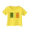 Distressed Irish Flag - Flag of Ireland Infant T-Shirt-Infant T-Shirt-TooLoud-Yellow-06-Months-Davson Sales