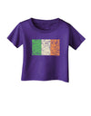 Distressed Irish Flag - Flag of Ireland Infant T-Shirt Dark-Infant T-Shirt-TooLoud-Purple-06-Months-Davson Sales