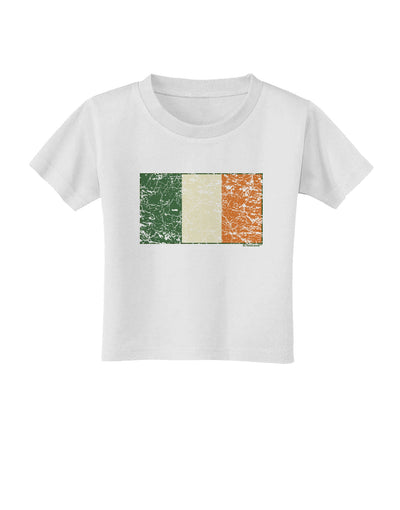 Distressed Irish Flag - Flag of Ireland Toddler T-Shirt-Toddler T-Shirt-TooLoud-White-2T-Davson Sales