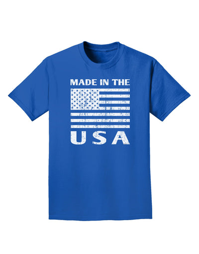 Distressed Made in the USA American Flag Adult Dark T-Shirt-Mens T-Shirt-TooLoud-Royal Blue-Small-Davson Sales