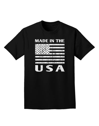 Distressed Made in the USA American Flag Adult Dark T-Shirt-Mens T-Shirt-TooLoud-Black-Small-Davson Sales