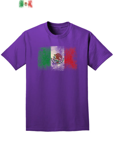 Distressed Mexican Flag Adult Dark T-Shirt-Mens T-Shirt-TooLoud-Purple-Small-Davson Sales