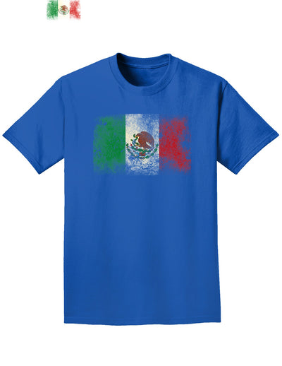 Distressed Mexican Flag Adult Dark T-Shirt-Mens T-Shirt-TooLoud-Royal-Blue-Small-Davson Sales