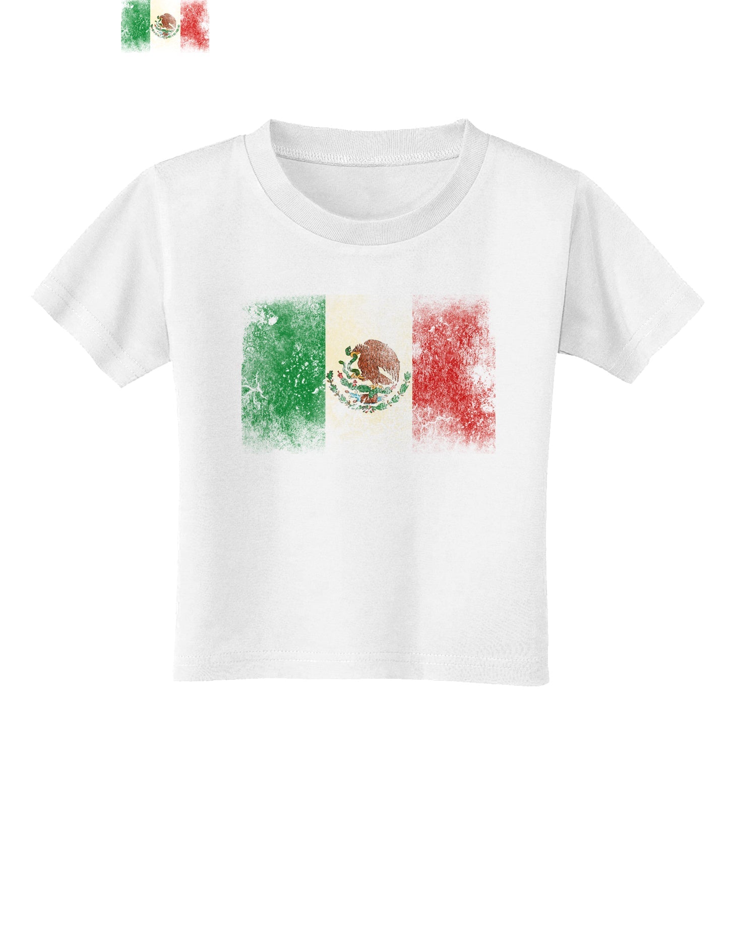 Distressed Mexican Flag Toddler T-Shirt-Toddler T-Shirt-TooLoud-White-2T-Davson Sales