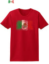 Distressed Mexican Flag Womens Dark T-Shirt-TooLoud-Red-X-Small-Davson Sales