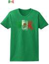 Distressed Mexican Flag Womens Dark T-Shirt-TooLoud-Kelly-Green-X-Small-Davson Sales