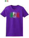 Distressed Mexican Flag Womens Dark T-Shirt-TooLoud-Purple-X-Small-Davson Sales