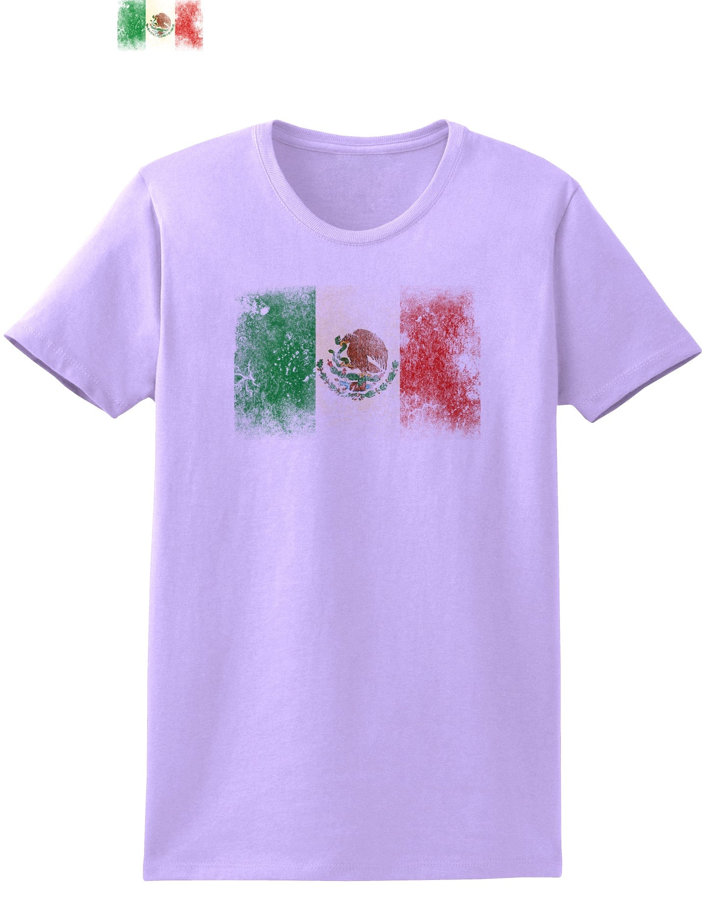 Distressed Mexican Flag Womens T-Shirt-Womens T-Shirt-TooLoud-Lavender-X-Small-Davson Sales