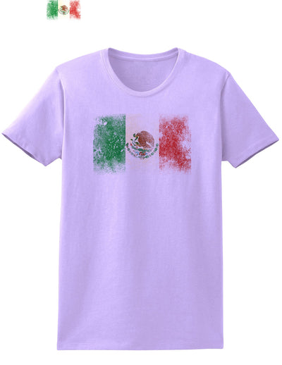 Distressed Mexican Flag Womens T-Shirt-Womens T-Shirt-TooLoud-Lavender-X-Small-Davson Sales