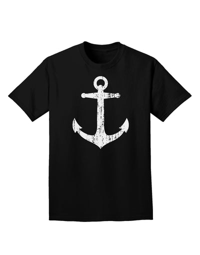 Distressed Nautical Sailor Anchor Adult Dark T-Shirt-Mens T-Shirt-TooLoud-Black-Small-Davson Sales