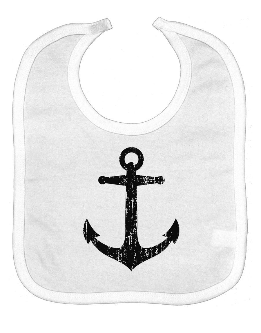 Distressed Nautical Sailor Anchor Baby Bib