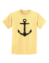 Distressed Nautical Sailor Anchor Childrens T-Shirt-Childrens T-Shirt-TooLoud-Daffodil-Yellow-X-Small-Davson Sales