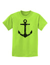 Distressed Nautical Sailor Anchor Childrens T-Shirt-Childrens T-Shirt-TooLoud-Lime-Green-X-Small-Davson Sales