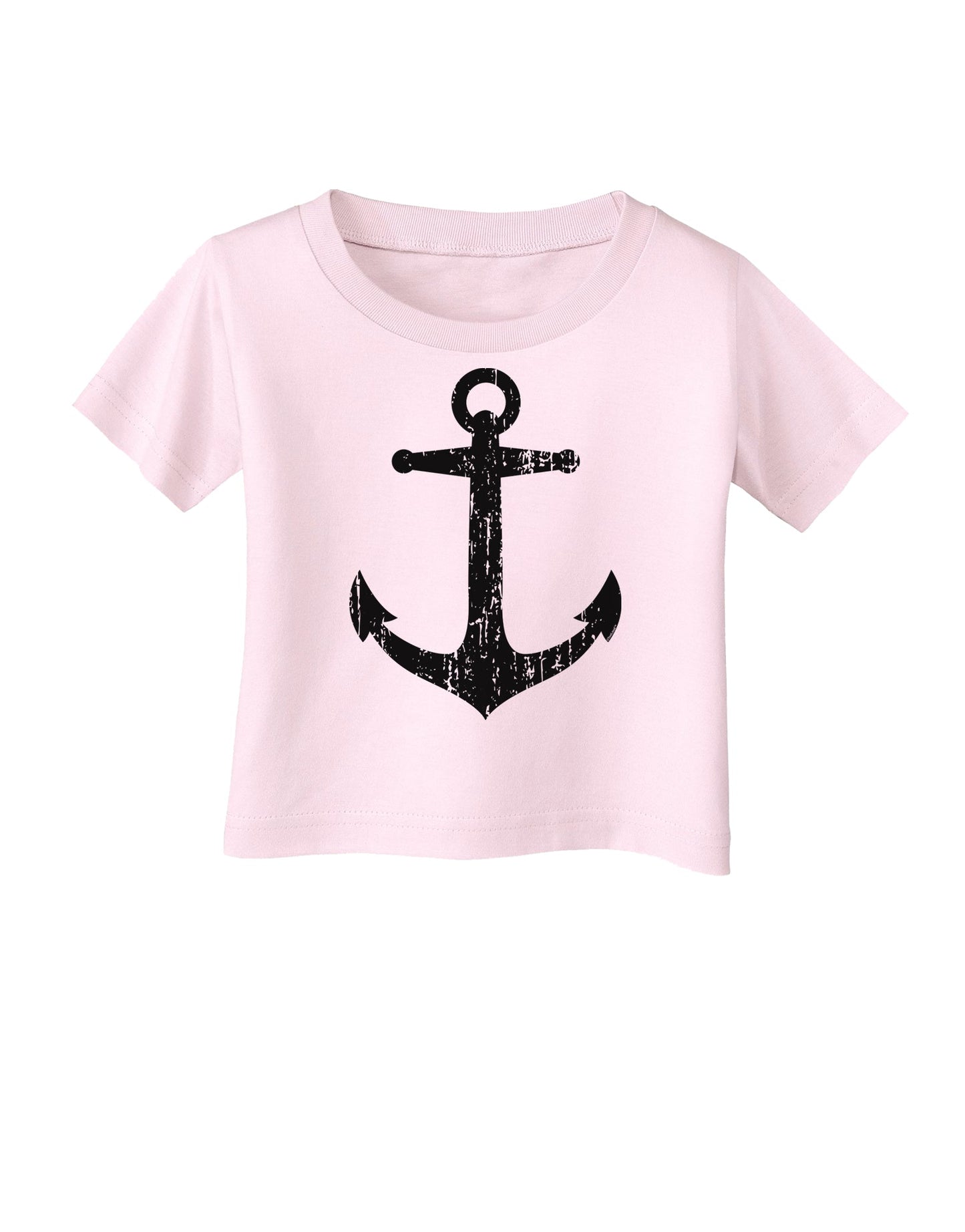 Distressed Nautical Sailor Anchor Infant T-Shirt-Infant T-Shirt-TooLoud-Light-Pink-06-Months-Davson Sales