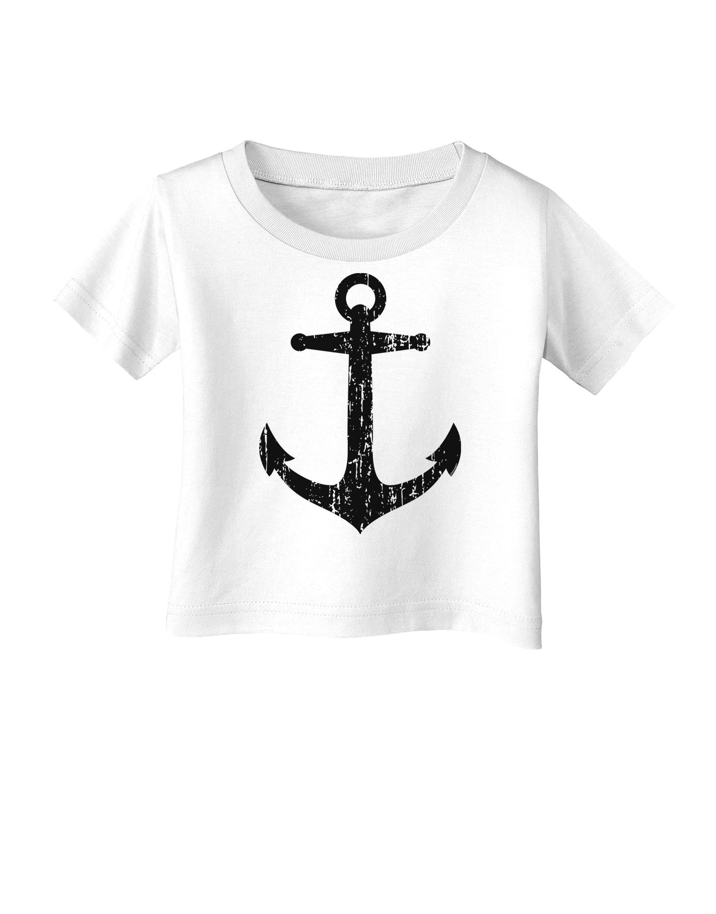 Distressed Nautical Sailor Anchor Infant T-Shirt-Infant T-Shirt-TooLoud-White-06-Months-Davson Sales
