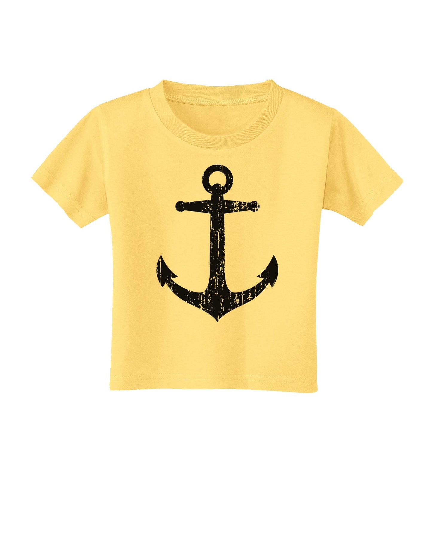 Distressed Nautical Sailor Anchor Toddler T-Shirt-Toddler T-Shirt-TooLoud-Daffodil-Yellow-2T-Davson Sales