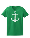 Distressed Nautical Sailor Anchor Womens Dark T-Shirt-TooLoud-Kelly-Green-X-Small-Davson Sales