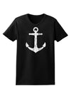 Distressed Nautical Sailor Anchor Womens Dark T-Shirt-TooLoud-Black-X-Small-Davson Sales