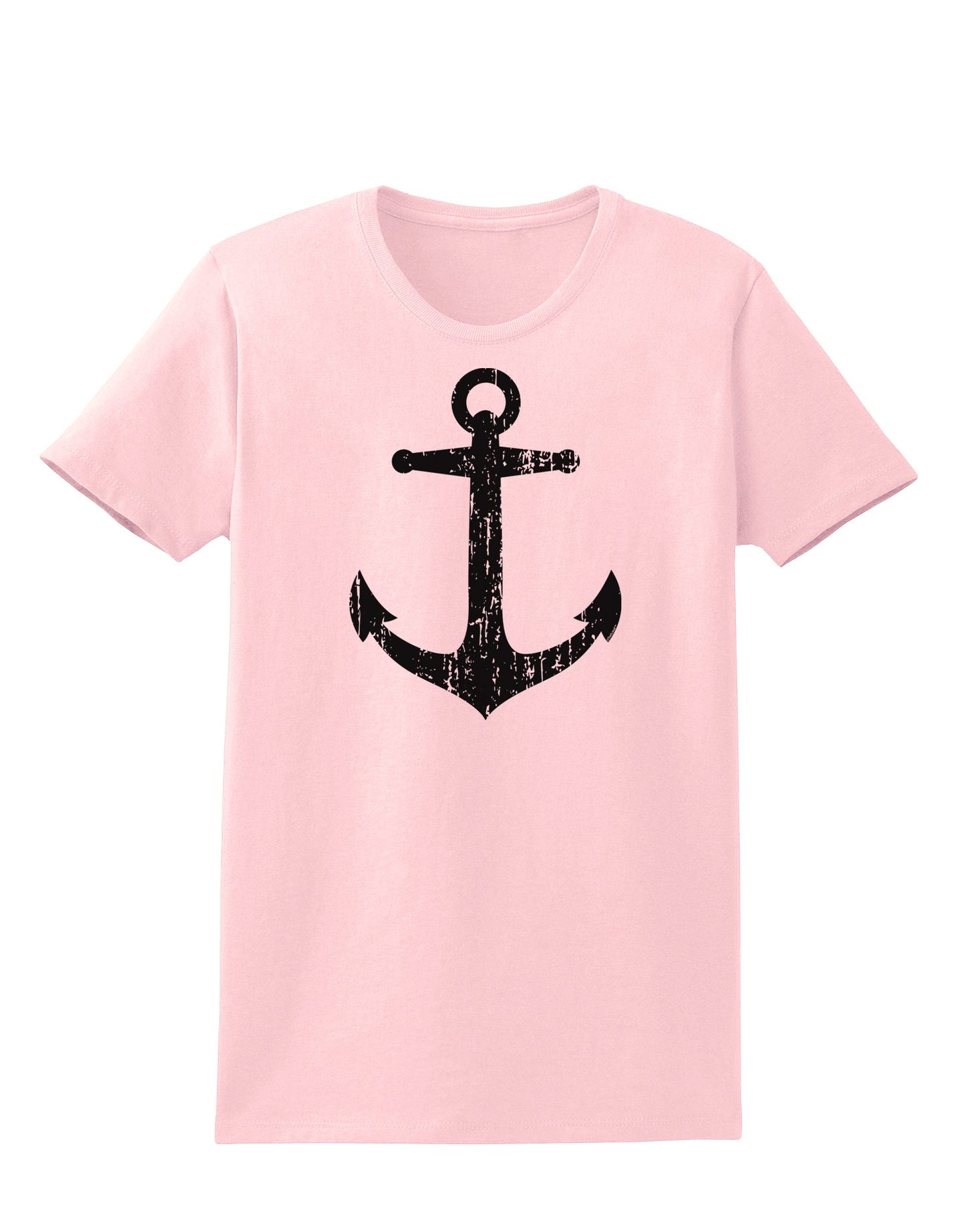 Distressed Nautical Sailor Anchor Womens T-Shirt-Womens T-Shirt-TooLoud-PalePink-X-Small-Davson Sales