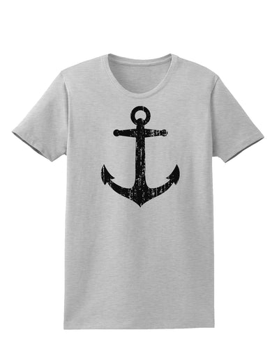 Distressed Nautical Sailor Anchor Womens T-Shirt-Womens T-Shirt-TooLoud-AshGray-X-Small-Davson Sales