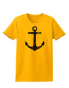 Distressed Nautical Sailor Anchor Womens T-Shirt-Womens T-Shirt-TooLoud-Gold-X-Small-Davson Sales