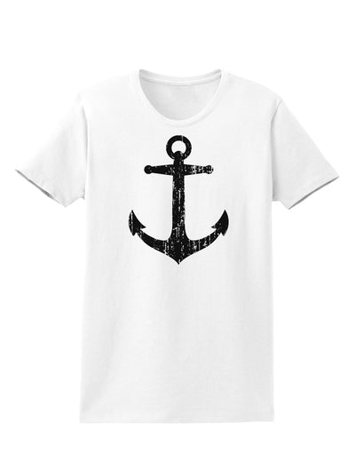 Distressed Nautical Sailor Anchor Womens T-Shirt-Womens T-Shirt-TooLoud-White-X-Small-Davson Sales