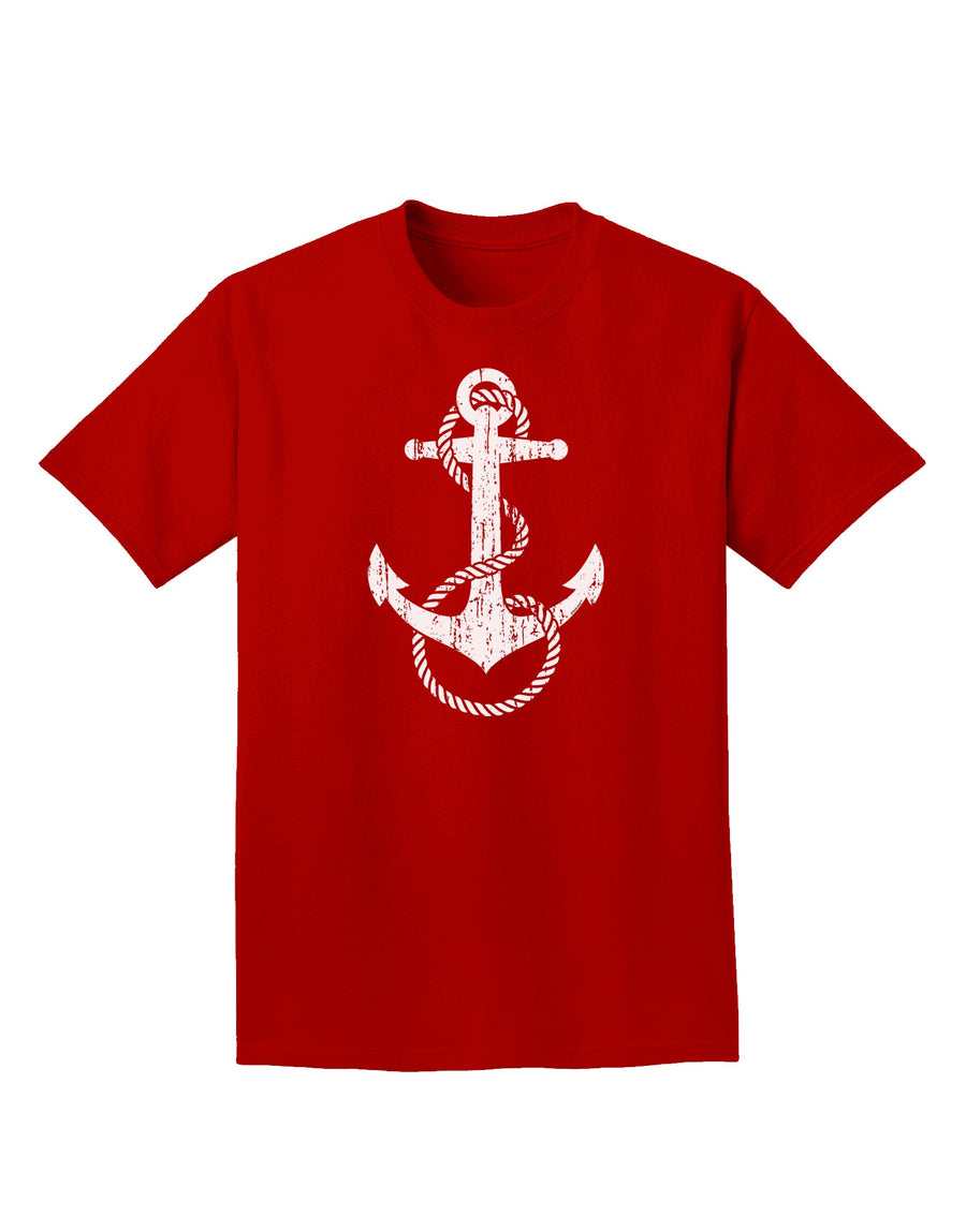 Distressed Nautical Sailor Rope Anchor Adult Dark T-Shirt-Mens T-Shirt-TooLoud-Black-Small-Davson Sales