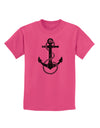 Distressed Nautical Sailor Rope Anchor Childrens T-Shirt-Childrens T-Shirt-TooLoud-Sangria-X-Small-Davson Sales