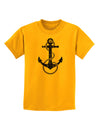 Distressed Nautical Sailor Rope Anchor Childrens T-Shirt-Childrens T-Shirt-TooLoud-Gold-X-Small-Davson Sales