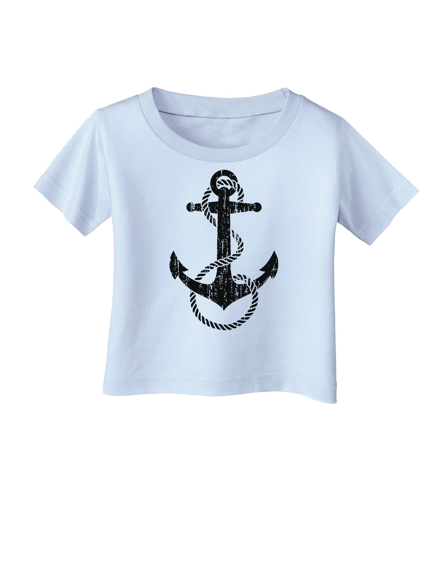 Distressed Nautical Sailor Rope Anchor Infant T-Shirt-Infant T-Shirt-TooLoud-Light-Blue-06-Months-Davson Sales