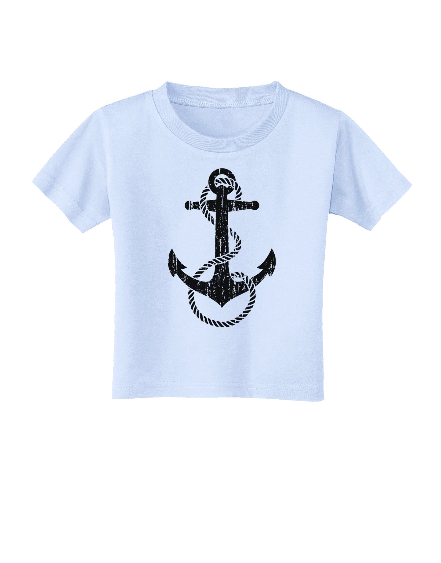 Distressed Nautical Sailor Rope Anchor Toddler T-Shirt-Toddler T-Shirt-TooLoud-Light-Blue-2T-Davson Sales