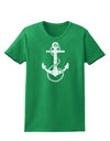 Distressed Nautical Sailor Rope Anchor Womens Dark T-Shirt-TooLoud-Kelly-Green-X-Small-Davson Sales