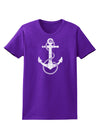 Distressed Nautical Sailor Rope Anchor Womens Dark T-Shirt-TooLoud-Purple-X-Small-Davson Sales