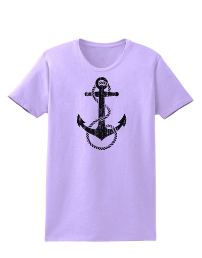 Distressed Nautical Sailor Rope Anchor Womens T-Shirt-Womens T-Shirt-TooLoud-Lavender-X-Small-Davson Sales