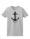 Distressed Nautical Sailor Rope Anchor Womens T-Shirt-Womens T-Shirt-TooLoud-AshGray-X-Small-Davson Sales