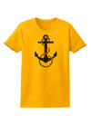 Distressed Nautical Sailor Rope Anchor Womens T-Shirt-Womens T-Shirt-TooLoud-Gold-X-Small-Davson Sales