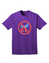 Distressed No Democrats Sign Adult Dark T-Shirt-Mens T-Shirt-TooLoud-Purple-Small-Davson Sales