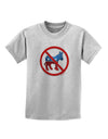 Distressed No Democrats Sign Childrens T-Shirt-Childrens T-Shirt-TooLoud-AshGray-X-Small-Davson Sales