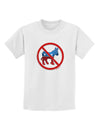 Distressed No Democrats Sign Childrens T-Shirt-Childrens T-Shirt-TooLoud-White-X-Small-Davson Sales