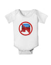 Distressed No Republicans Sign Baby Romper Bodysuit-Baby Romper-TooLoud-White-06-Months-Davson Sales