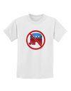 Distressed No Republicans Sign Childrens T-Shirt-Childrens T-Shirt-TooLoud-White-X-Small-Davson Sales