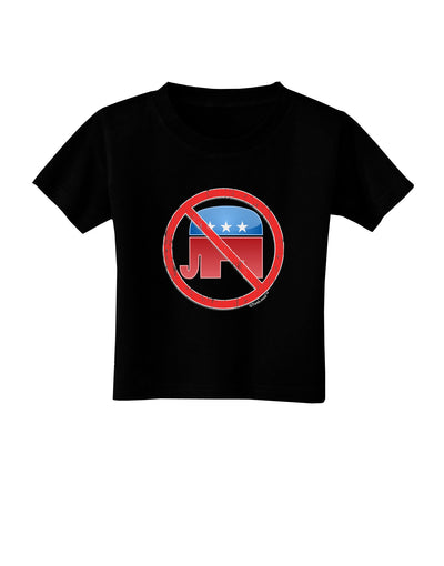 Distressed No Republicans Sign Toddler T-Shirt Dark-Toddler T-Shirt-TooLoud-Black-2T-Davson Sales