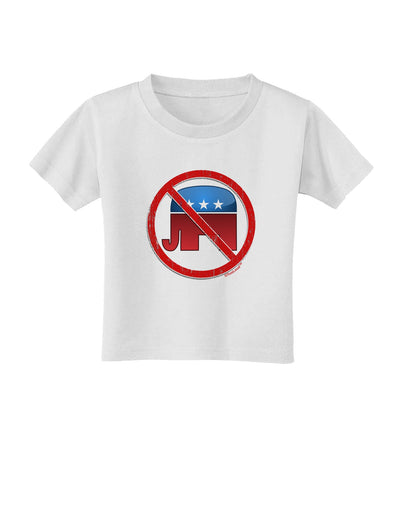 Distressed No Republicans Sign Toddler T-Shirt-Toddler T-Shirt-TooLoud-White-2T-Davson Sales