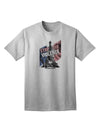 Distressed Paris Stop The Violence Adult T-Shirt-Mens T-Shirt-TooLoud-AshGray-Small-Davson Sales